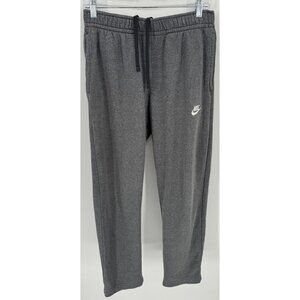 Nike Womens Gray Fleece Straight Leg Drawstring Sweatpants